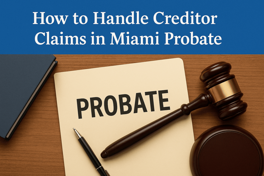 How to Handle Creditor Claims in Miami Probate