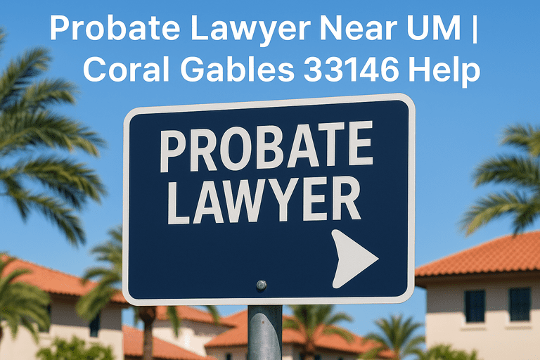 Probate Lawyer Near UM Coral Gables 33146 Help