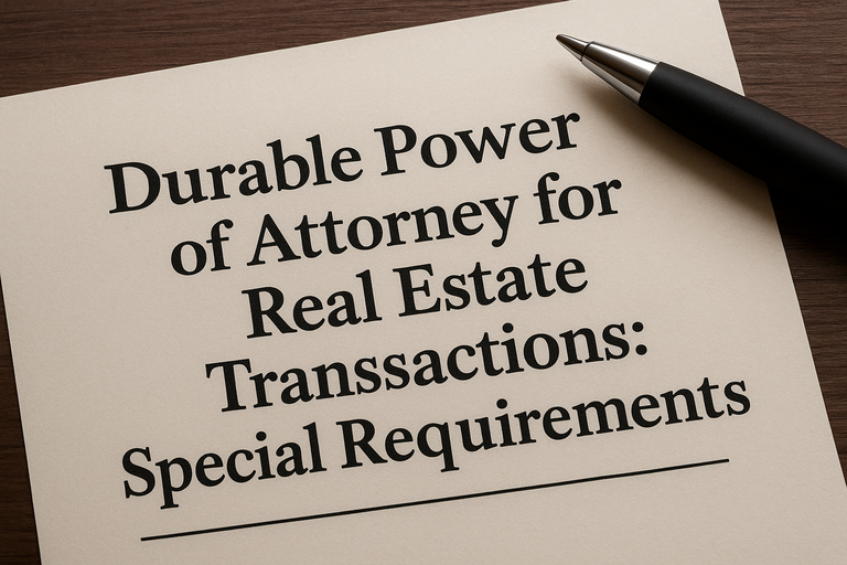 Durable Power of Attorney for Real Estate Transactions 50