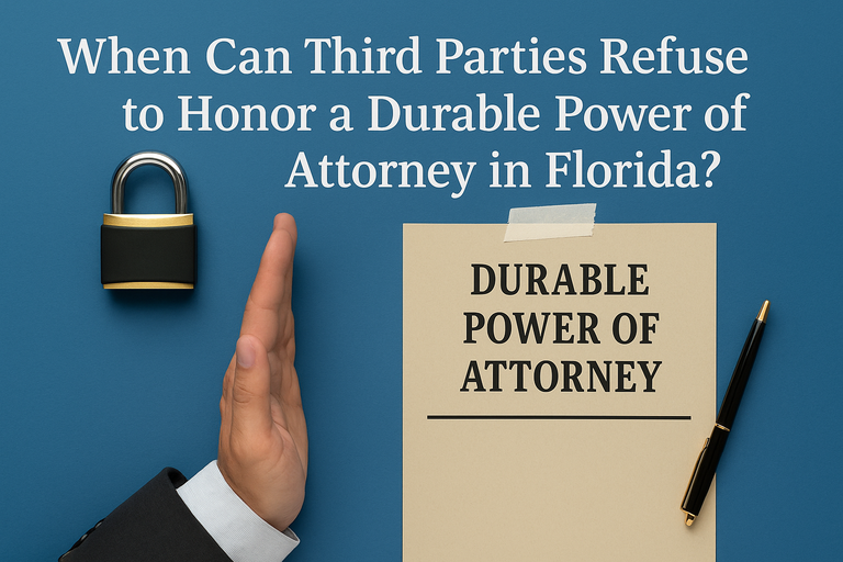 When Can Third Parties Refuse to Honor a Durable Power of Attorney in Florida 50