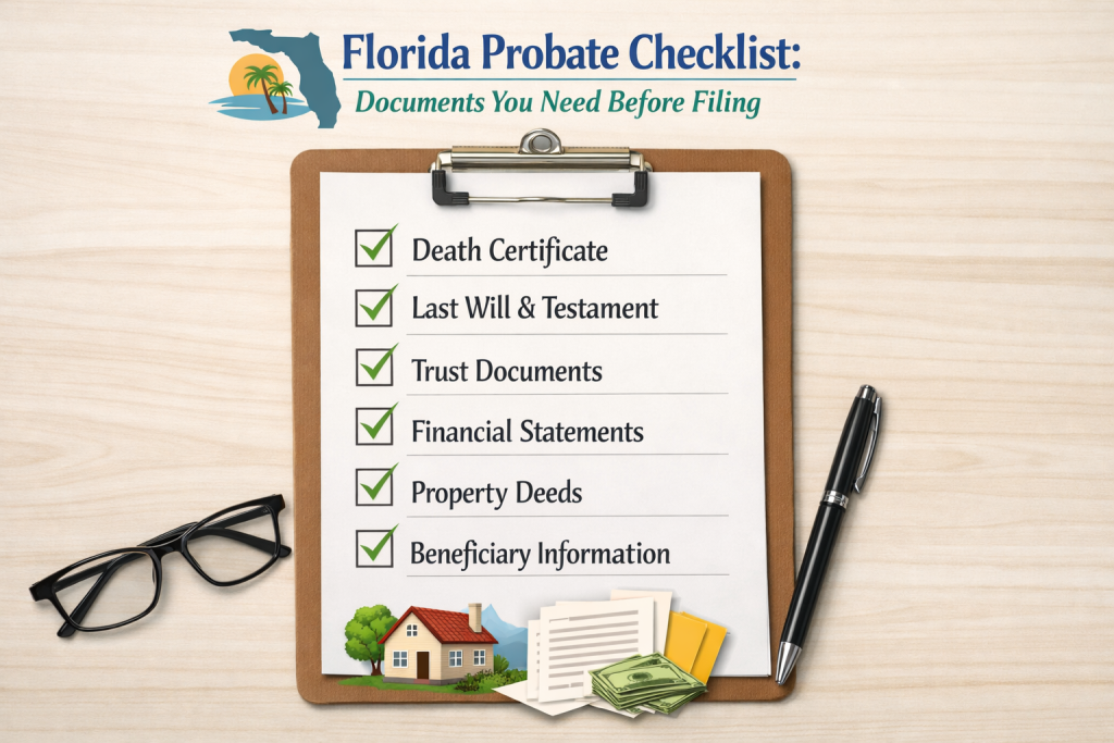 Florida Probate Checklist Documents You Need Before Filing