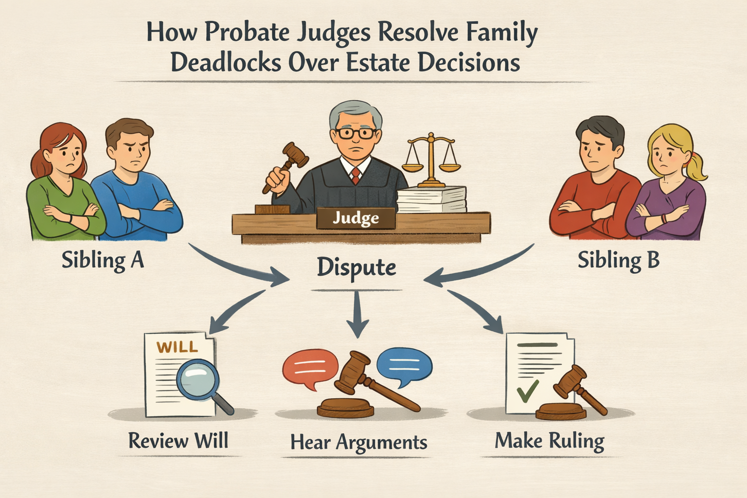 How Probate Judges Resolve Family Deadlocks Over Estate Decisions