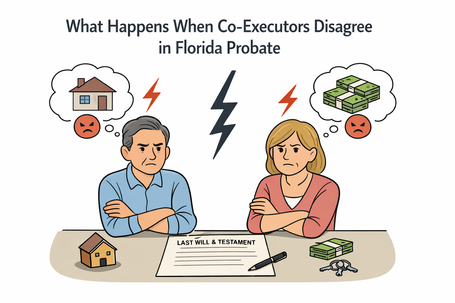 What Happens When Co-Executors Disagree in Florida Probate