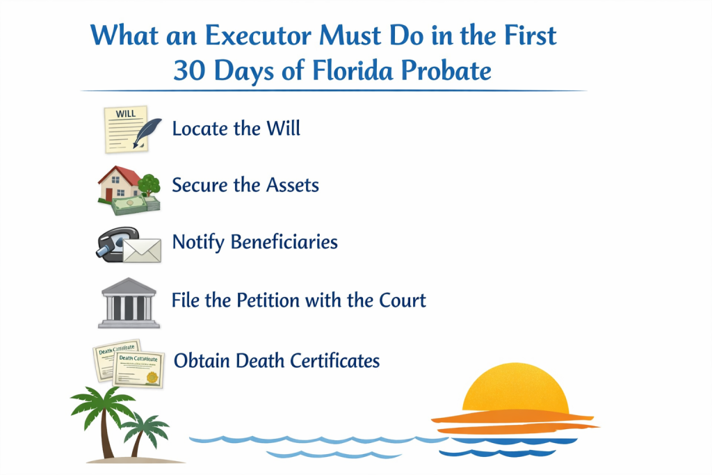 What an Executor Must Do in the First 30 Days of Florida Probate