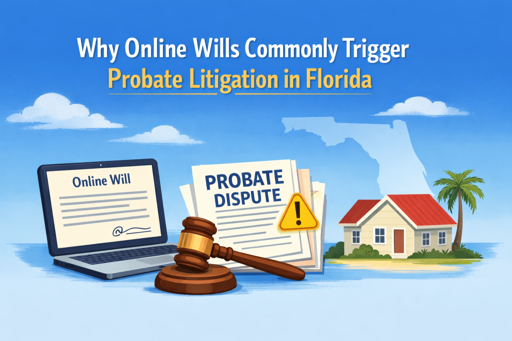Why Online Wills Commonly Trigger Probate Litigation in Florida