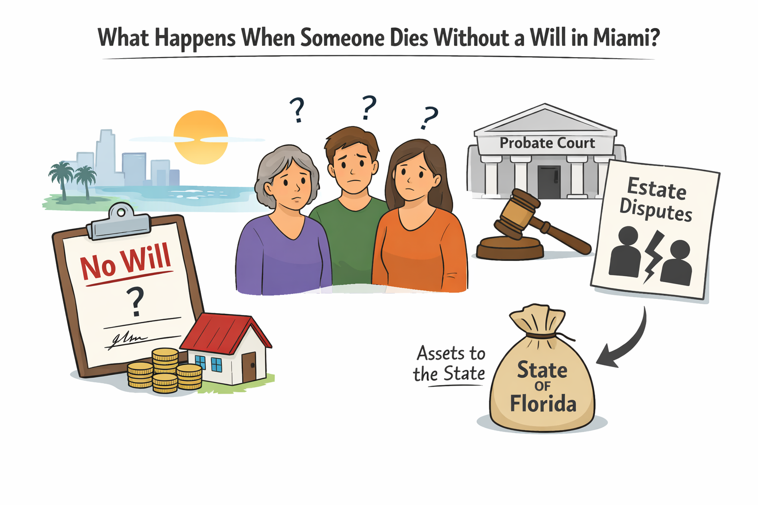 What Happens When Someone Dies Without a Will in Miami